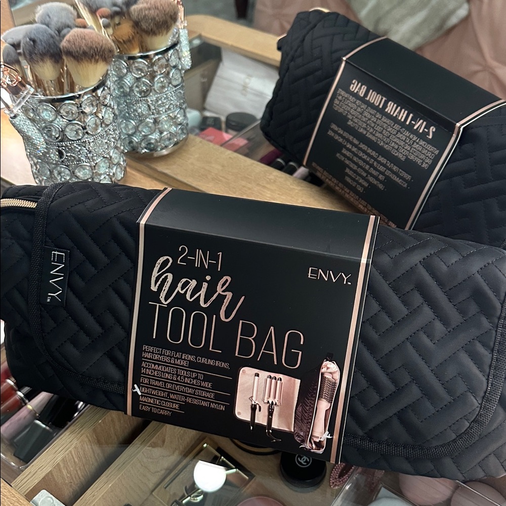 💞 Envy Quilted Black Hair Tool Bag
